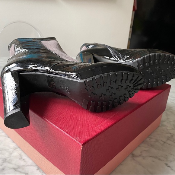 Perla Formentini Patent Suede Ankle Boot NIB - Picture 7 of 10